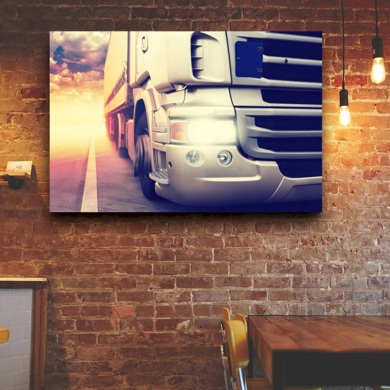 Quadro Caminhão Transporte Em Rodovia
