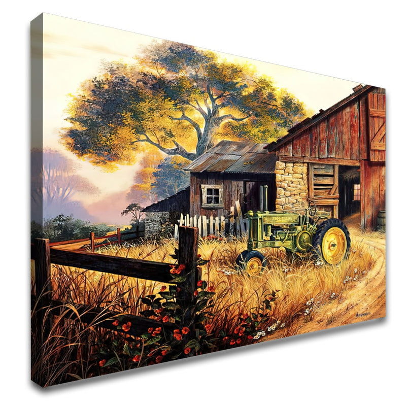 Quadro Galpão E Trator Jd Vintage