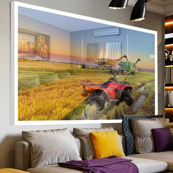 Quadro Quadriciclo 4x4 Plantação Banhado