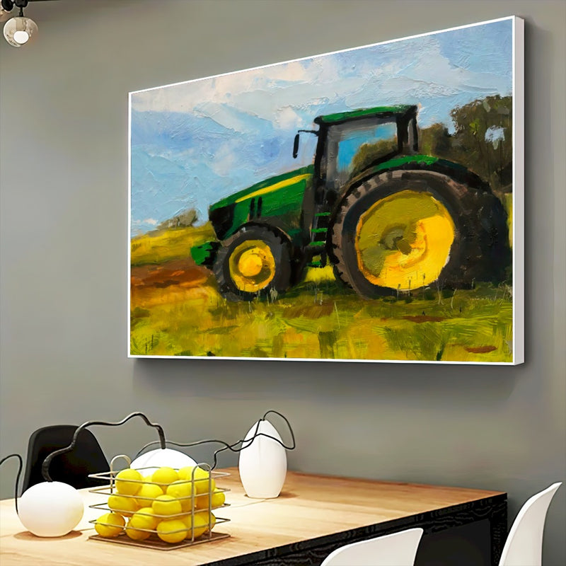 Quadro Pintura Trator Jd Campo