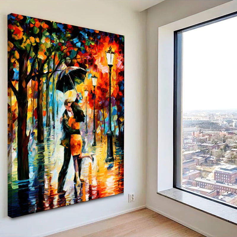 Quadro Casal Apaixonado Na Praça Arte Moderna