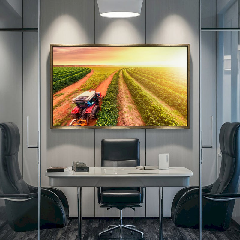 Quadro Trator No Cafezal